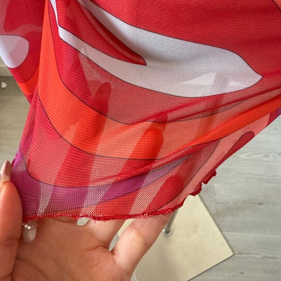 Pucci Marmo Semi-Sheer Tulle Top - Picture 5 of 9